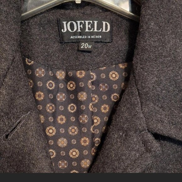 Jofeld size 20W vintage charcoal gray overcoat - Picture 6 of 8